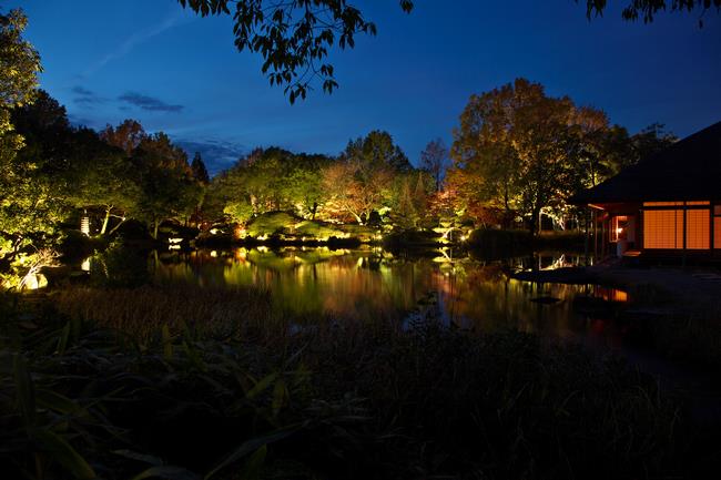 名勝養浩館庭園 秋のライトアップ
